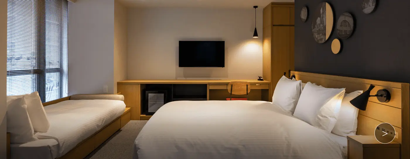 기능적이고 아늑한 여섯 종류의 객실