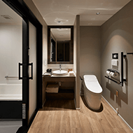 유니버설 더블 /<br>욕실・세정기 부착 화장실・세면대