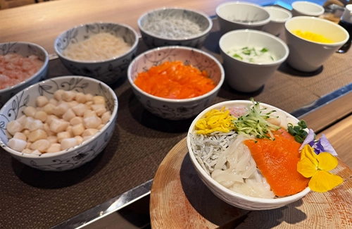 계란 요리 해물 덮밥