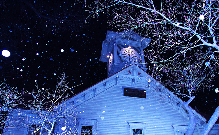 눈과 거리를 즐기는 위치